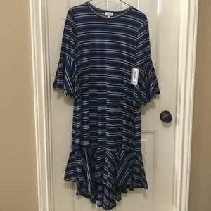 LuLa Roe Maurine, NWT, striped dress